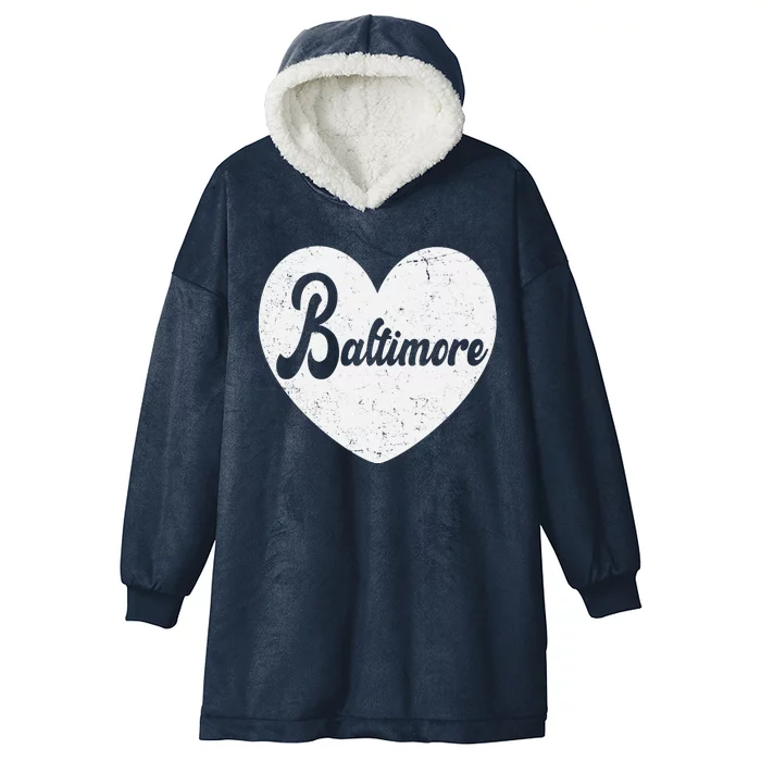 Baltimore Love Heart Support Tribute Hooded Wearable Blanket