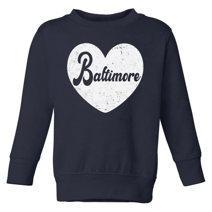 Baltimore Love Heart Support Tribute Toddler Sweatshirt