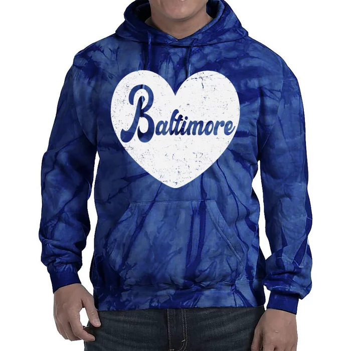 Baltimore Love Heart Support Tribute Tie Dye Hoodie