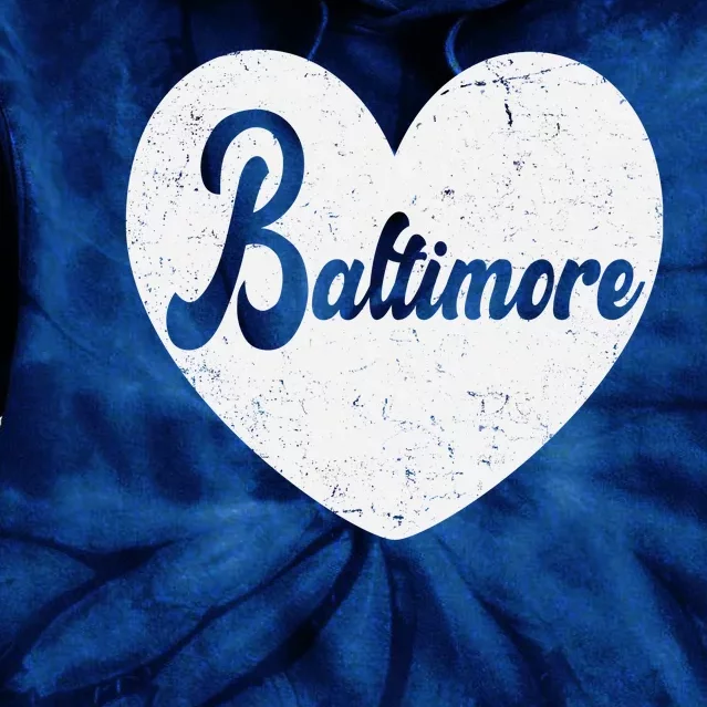 Baltimore Love Heart Support Tribute Tie Dye Hoodie