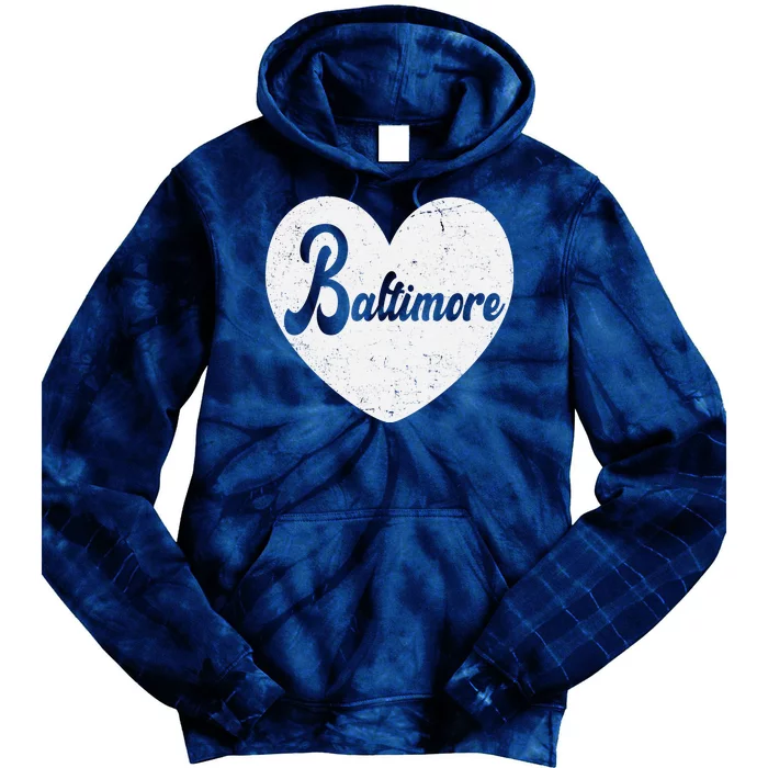 Baltimore Love Heart Support Tribute Tie Dye Hoodie