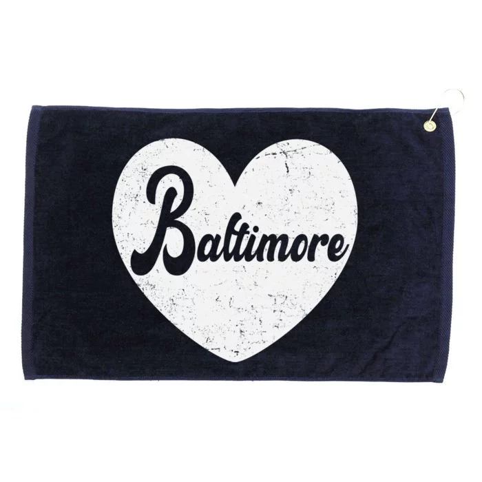 Baltimore Love Heart Support Tribute Grommeted Golf Towel