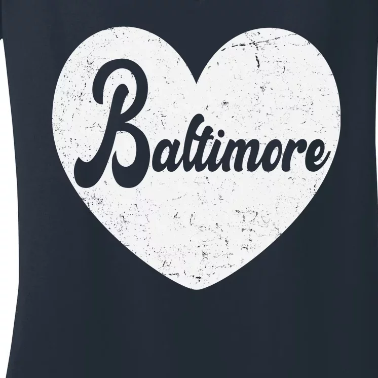 Baltimore Love Heart Support Tribute Women's V-Neck T-Shirt