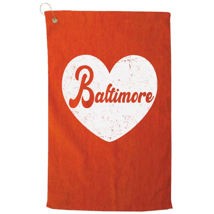 Baltimore Love Heart Support Tribute Platinum Collection Golf Towel