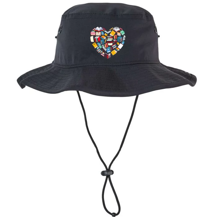 Book Lover Heart Shape Reading Club Librarian Library Gifts Legacy Cool Fit Booney Bucket Hat