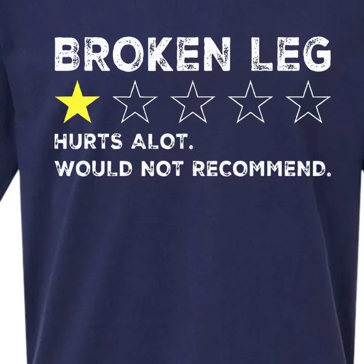 Broken Leg Injury Recovery Funny Get Well Soon Sueded Cloud Jersey T-Shirt