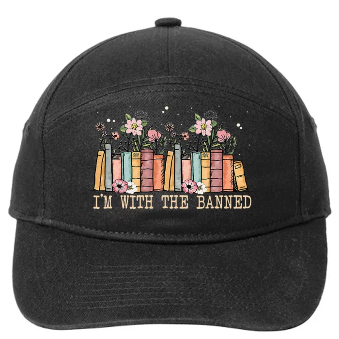 Book Lovers Im With The Banned Books 7-Panel Snapback Hat