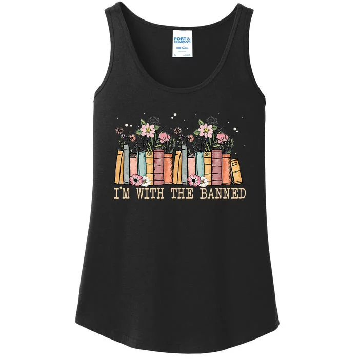 Book Lovers Im With The Banned Books Ladies Essential Tank