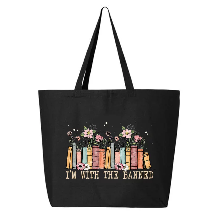 Book Lovers Im With The Banned Books 25L Jumbo Tote