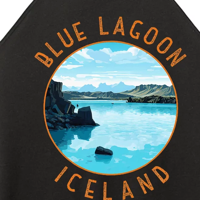 Blue Lagoon Iceland Distressed Circle Women’s Perfect Tri Rocker Tank