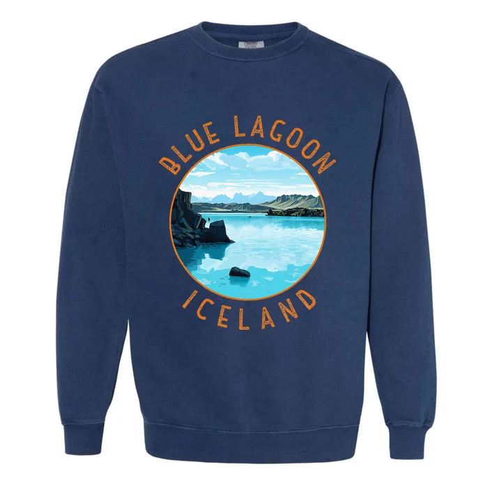 Blue Lagoon Iceland Distressed Circle Garment-Dyed Sweatshirt