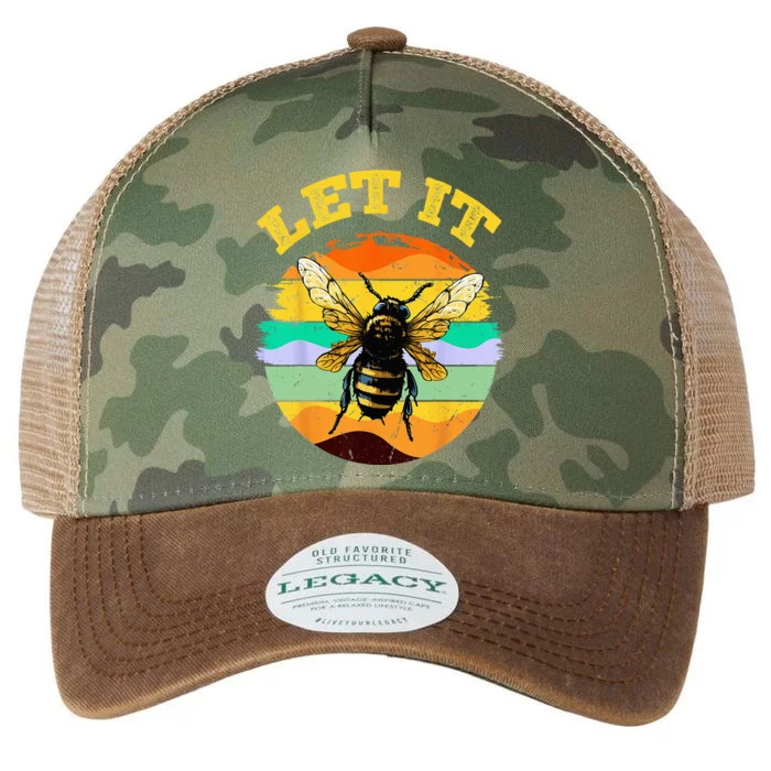 Bee Let It Beekeeper Honeybee Beekeeping Legacy Tie Dye Trucker Hat