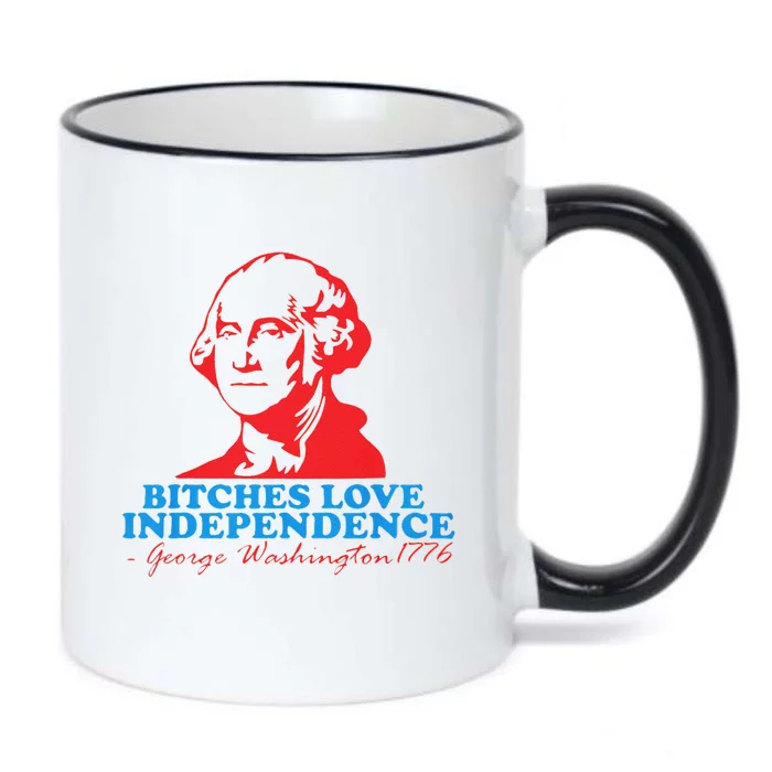 Bitches Love Independence Thomas Jefferson Funny 4th Of July Black Color Changing Mug