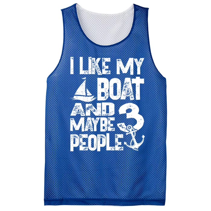 Boats Lover I Like My Boat And Maybe 3 People Boating Gift Mesh Reversible Basketball Jersey Tank