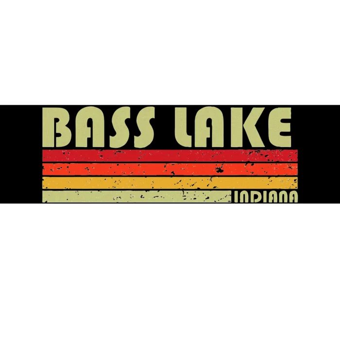 Bass Lake Indiana Funny Fishing Camping Summer Gift Bumper Sticker