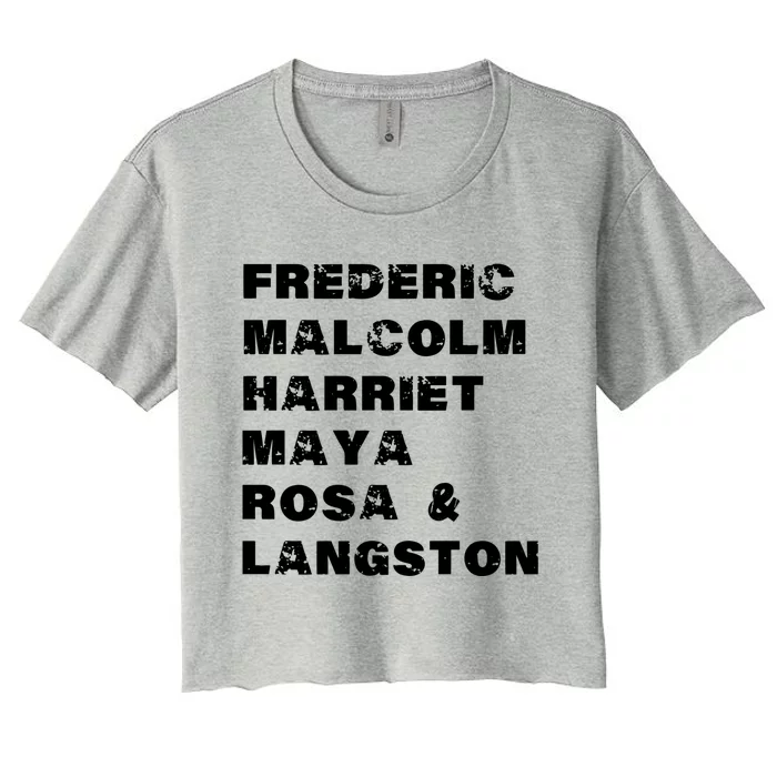 Black Leaders Inspiring Black History Month Our Ancestors Gift Women's Crop Top Tee