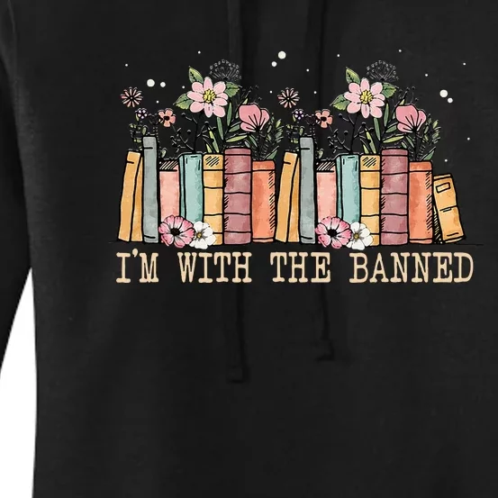 Book Lovers Im With The Banned Books Women's Pullover Hoodie