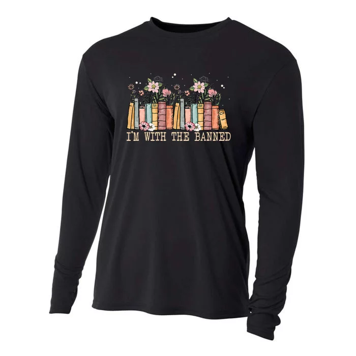 Book Lovers Im With The Banned Books Cooling Performance Long Sleeve Crew