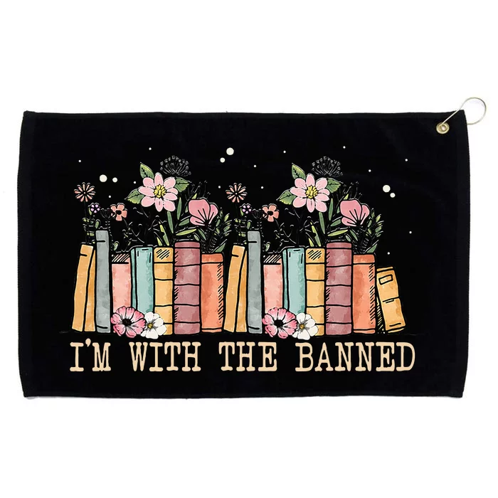 Book Lovers Im With The Banned Books Grommeted Golf Towel