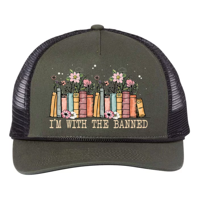 Book Lovers Im With The Banned Books Retro Rope Trucker Hat Cap