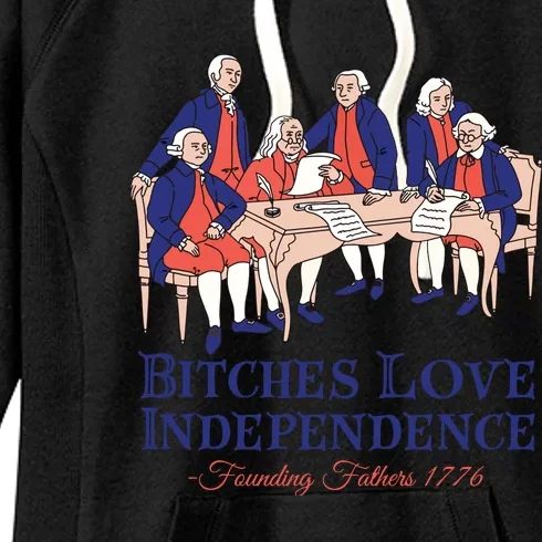 Bitches Love Independence 4th Of July Women's Fleece Hoodie