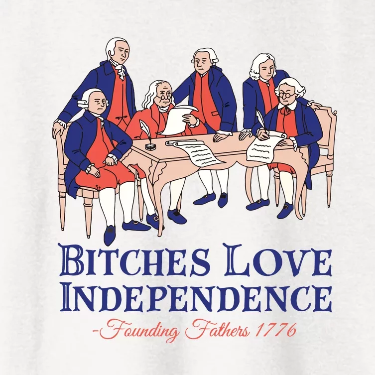 Bitches Love Independence 4th Of July Women's Crop Top Tee