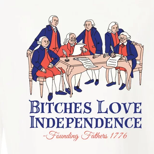 Bitches Love Independence 4th Of July Cropped Pullover Crew