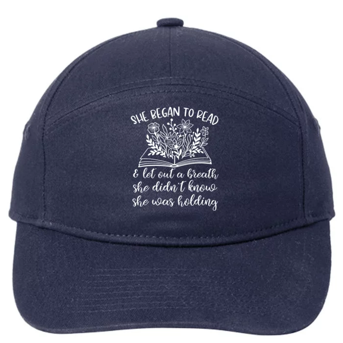 Book Lover Ideas Love To Read Wildflower Book Quotes Cute Gift 7-Panel Snapback Hat