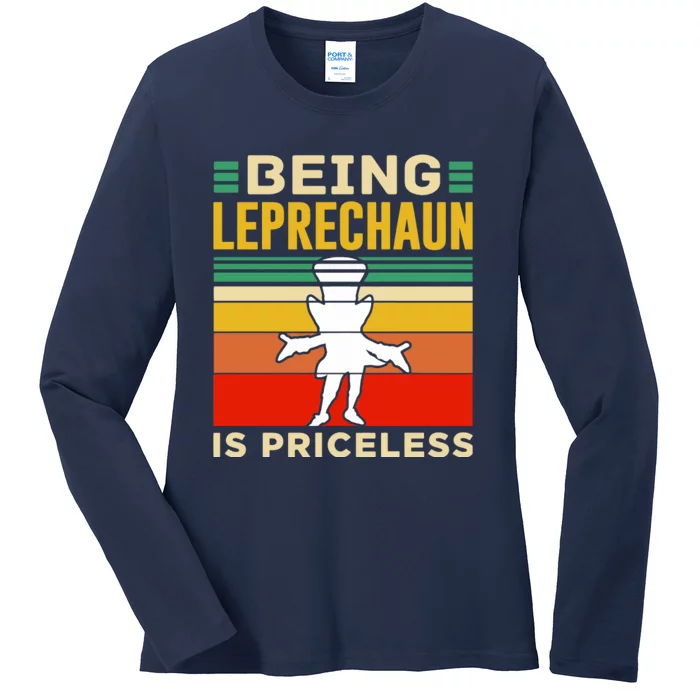 Being Leprechaun Is Priceless St Patricks Day Ladies Long Sleeve Shirt