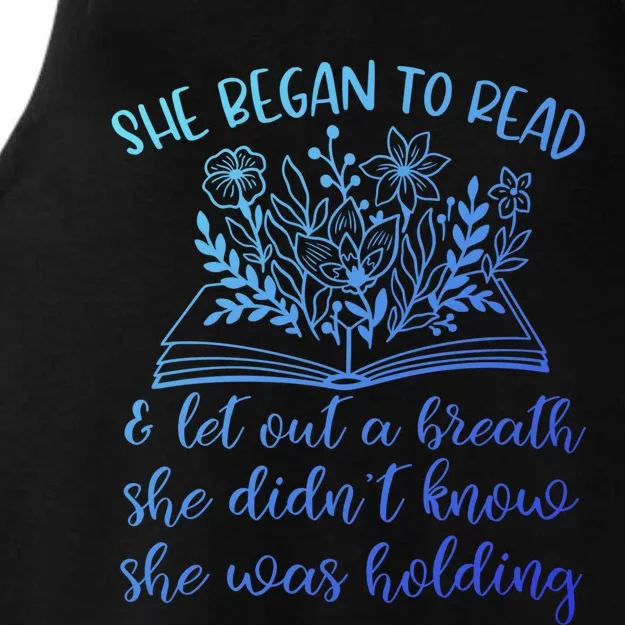 Book Lover Ideas Love To Read Wildflower Book Quotes Cute Gift Ladies Tri-Blend Wicking Tank