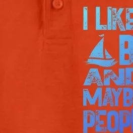 Boats Lover I Like My Boat And Maybe 3 People Boating Gift Dry Zone Grid Performance Polo