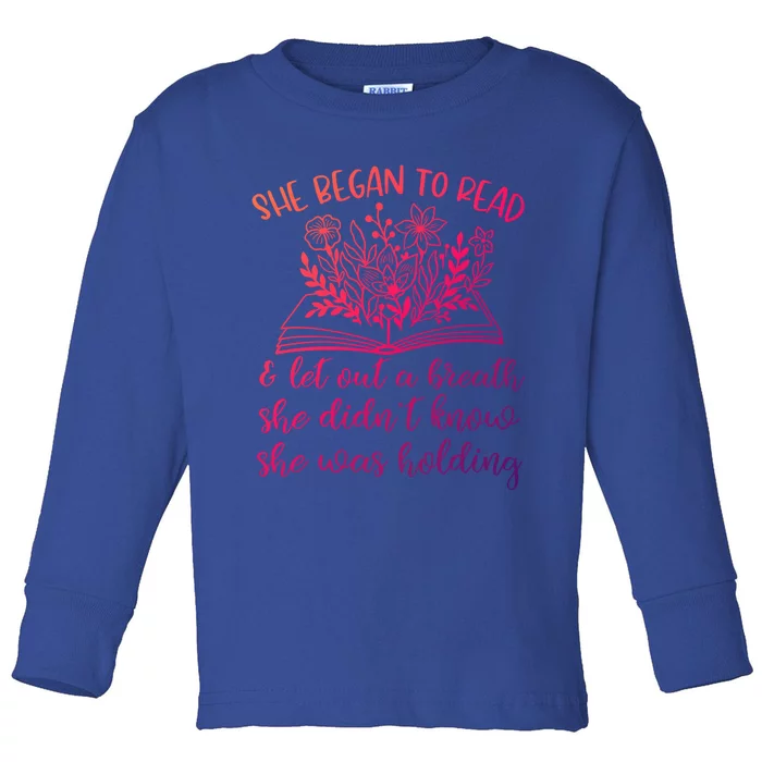 Book Lover Ideas Love To Read Wildflower Book Quotes Cute Gift Toddler Long Sleeve Shirt