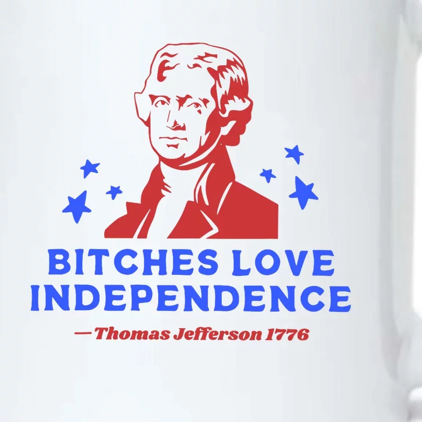 Bitches Love Independence Funny 4th Of July Thomas Jefferson Black Color Changing Mug