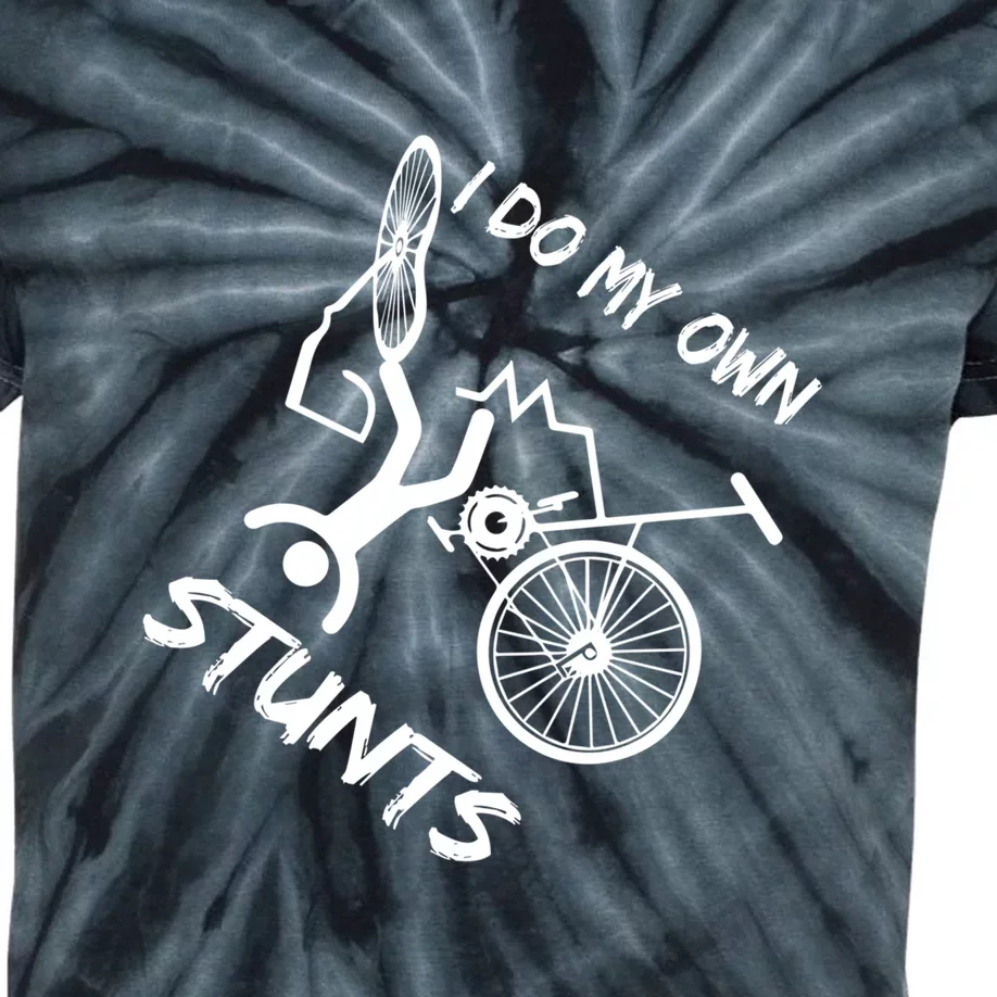 Bike Lover I Do My Own Stunts BMX Cycling Gift Kids Tie-Dye T-Shirt