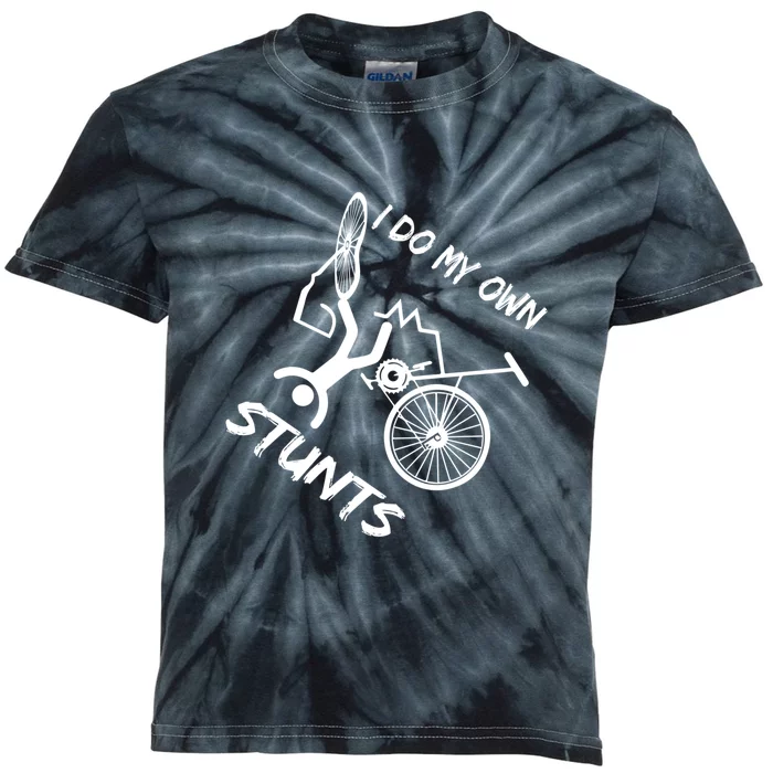 Bike Lover I Do My Own Stunts BMX Cycling Gift Kids Tie-Dye T-Shirt