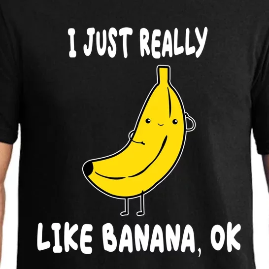 Banana Lover I Just Really Like Banana Fruit Premium Gift Pajama Set