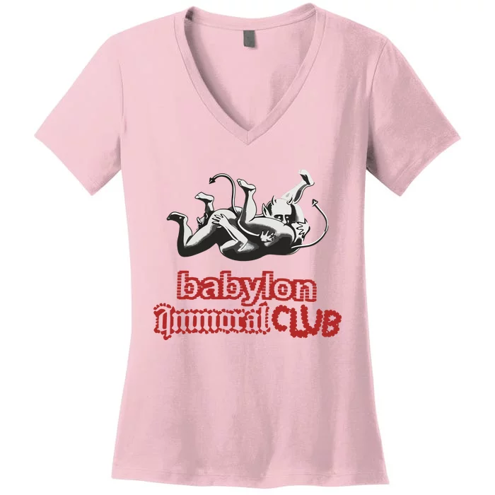 Babylon La Immoral Club Women's V-Neck T-Shirt