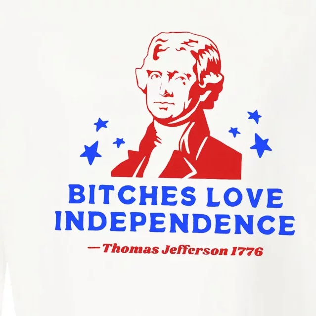 Bitches Love Independence Cropped Pullover Crew