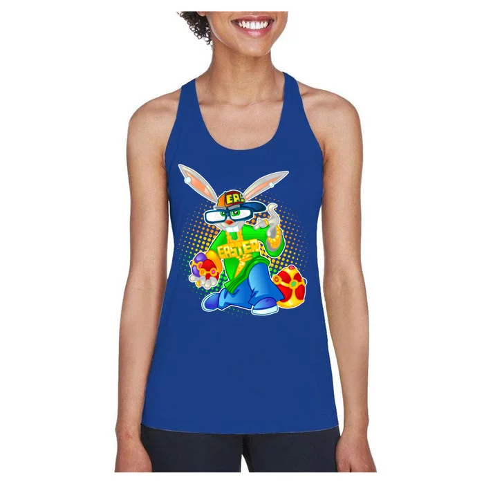 Blinged Easter Bunny Women's Racerback Tank