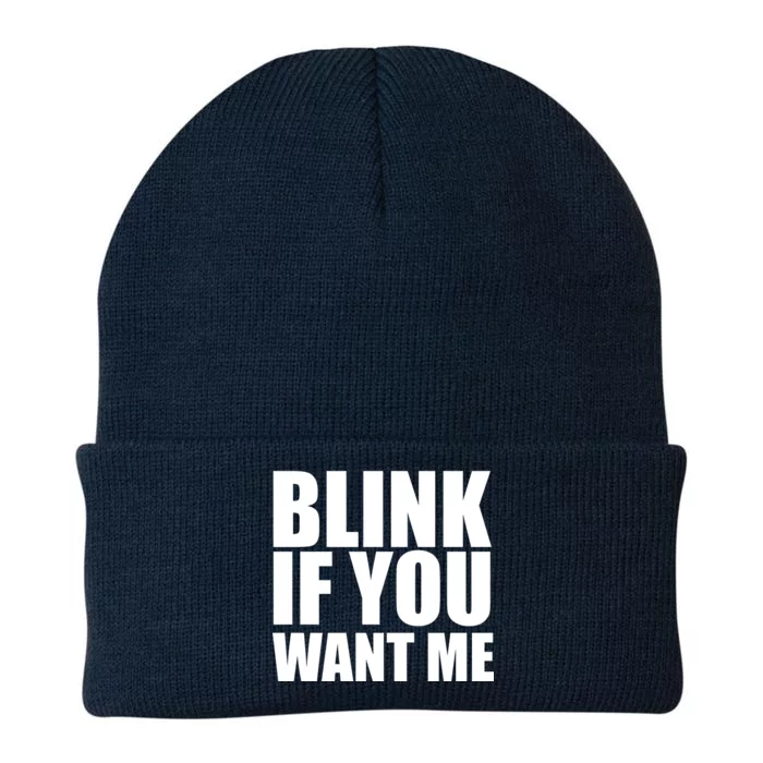 Blink If You Want Me Knit Cap Winter Beanie