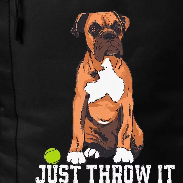 Boxer Love Just Throw It Play Fetch Dog Daily Commute Backpack