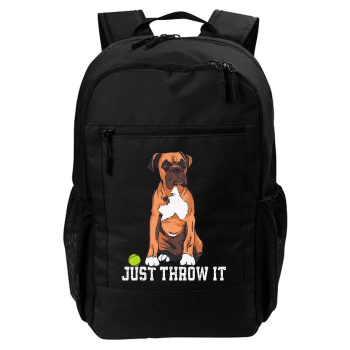 Boxer Love Just Throw It Play Fetch Dog Daily Commute Backpack