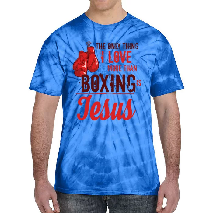 Boxing Lover Jesus Funny Boxer Christian Sports Gift Tie-Dye T-Shirt