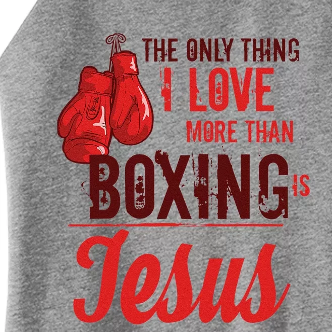 Boxing Lover Jesus Funny Boxer Christian Sports Gift Women’s Perfect Tri Rocker Tank