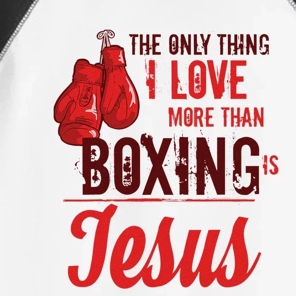 Boxing Lover Jesus Funny Boxer Christian Sports Gift Toddler Fine Jersey T-Shirt