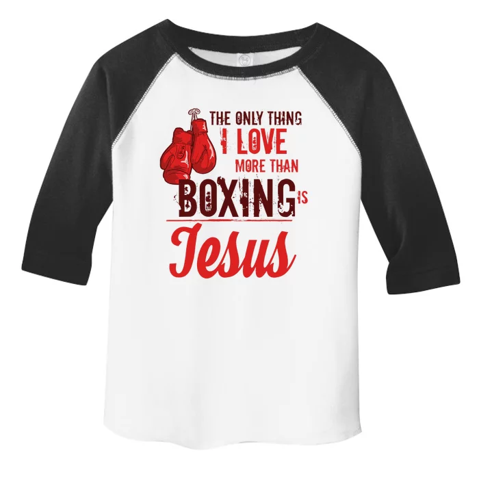 Boxing Lover Jesus Funny Boxer Christian Sports Gift Toddler Fine Jersey T-Shirt