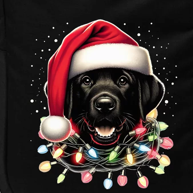 Black Lab Labrador Christmas Tree Light Pajama Dog Xmas Impact Tech Backpack