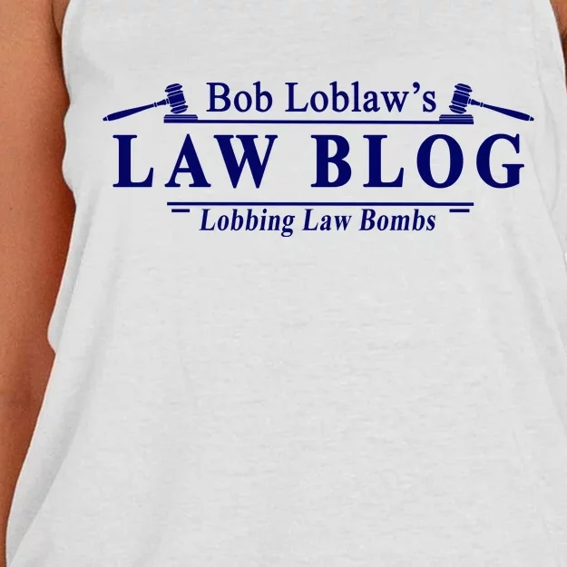 BOB LOBLAW'S LAW BLOG FUNNY MEME Women's Knotted Racerback Tank