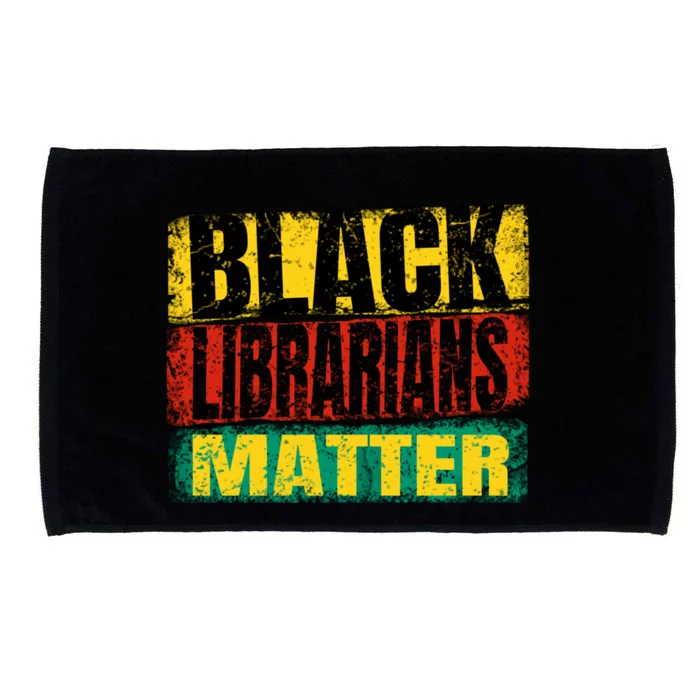 Black Librarians Lives Matter Flag African Distressed Gift Microfiber Hand Towel