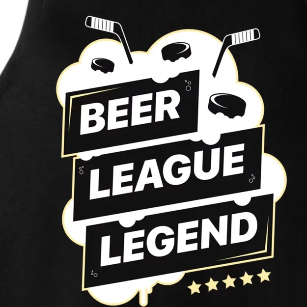 Beer League Legend Hockey Gift Ladies Tri-Blend Wicking Tank